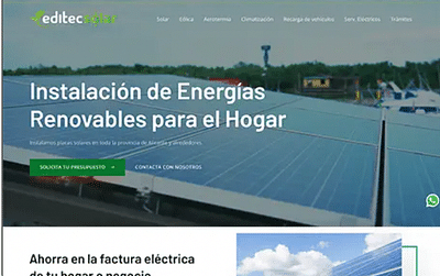 Web Corporativa Editec Solar - Website Creation