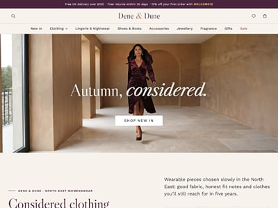 Dene & Dune: an original SR7 design - E-commerce