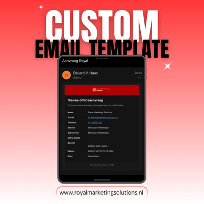 Custom form inzending van website - Website Creatie