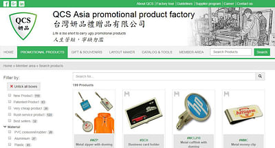 Website design for QCS Asia - Webseitengestaltung