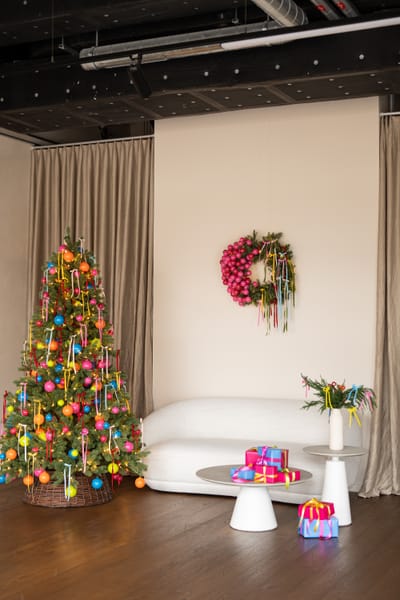 Décorations de Noël 2025 pour le studio photo Loft25 à Zurich. Zone 1 - Evénementiel