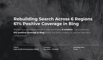 Rebuilding Search Across 6 Regions 61% Positive Coverage in Bing - Market Research