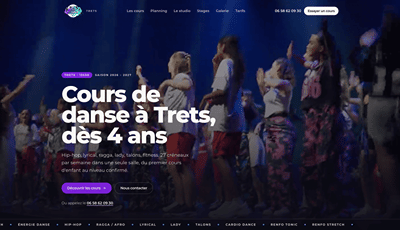 Création du site web de Studio M Danse - Création de site internet