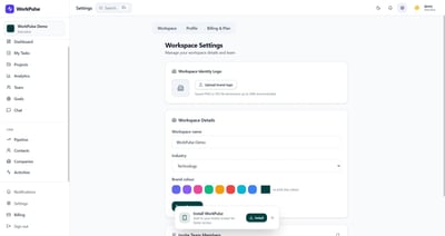WorkPulse: Autonomous Team Operating System & SaaS Platform - Ergonomy (UX/UI)