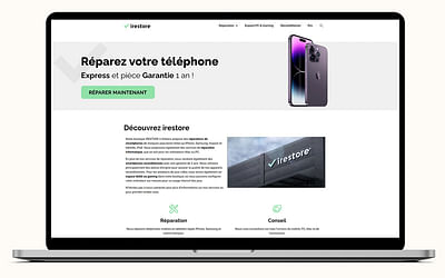 Création de site internet pour IRESTORE - Website Creatie