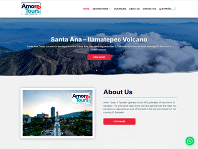 Desarrollo de sitio web amortours.com - Website Creation