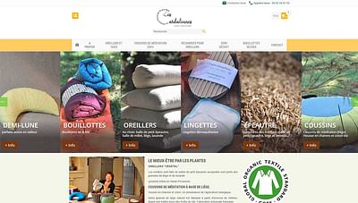 Site de e-commerce Oreiller Végétal - E-commerce