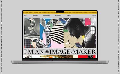 Web Design: A Vibrant Portfolio of Collage Art - Webseitengestaltung