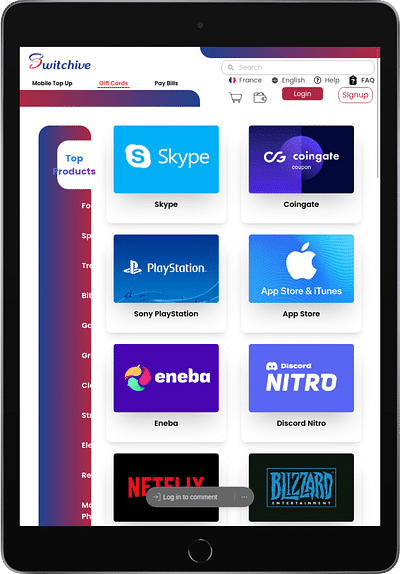 Switchive iOS App - Web Application