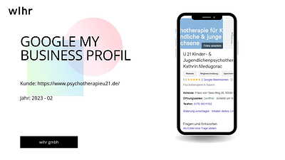 My Business Profil Jugendlichenpsychotherapeutin - SEO