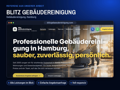 Website für eine Gebäudereinigung in Hamburg - Création de site internet