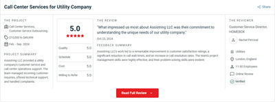 Call Center Services for Utility Company - Community Management