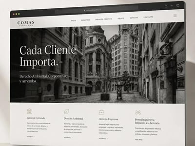 Comas Abogados: sitio web + SEO, +70 % en contactos - SEO