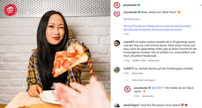 Pizza Hut DE - Komplette Social Media Betreung im Auftrag der SWS AG - Community Management