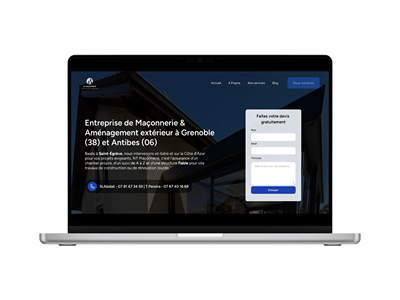Site vitrine et référencement local pour NT Maçonnerie - Création de site internet