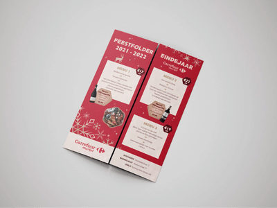 CARREFOUR: FLYER & EINDEJAARSFOLDER - Image de marque & branding