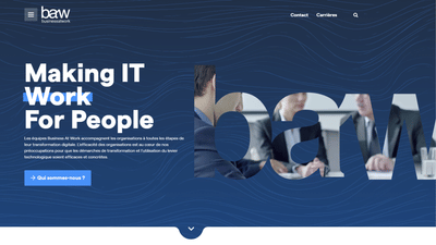 BAW : refonte de site web - Estrategia digital