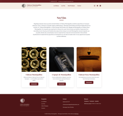 Chateau Montaiguillon - Website Creatie