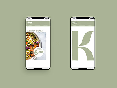 Koto Cafe Rebrand - Textgestaltung
