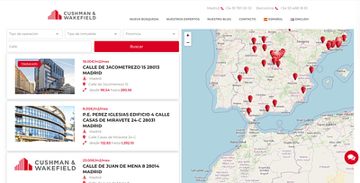 Cushaman & Wakefield - Aplicación Web