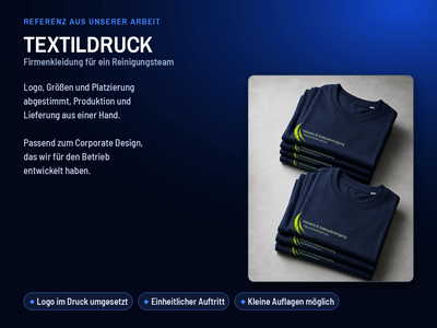 Firmenkleidung mit Logo für ein Reinigungsteam - Design & graphisme