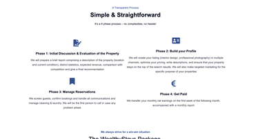WealthyStays Corporate Website - Creación de Sitios Web