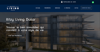 Site internet - agence immobilière Ritzy Living - Webseitengestaltung
