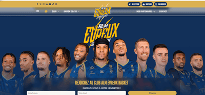 Refonte du site officiel d'un club de basketball professionnel - Création de site internet
