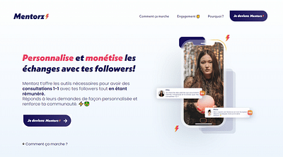 Mentorz: sito web per startup francese - Creazione di siti web