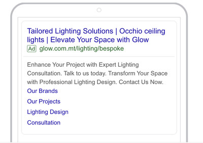 Google Search Campaign for a Lighting Company - Stratégie digitale