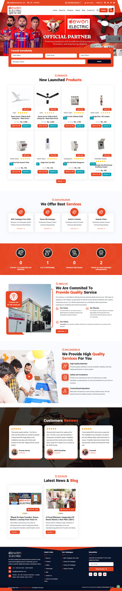 Static Website Development for Electrical Solutions Company - Application web
