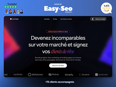 Le SEO d'une agence web qui nous confie ses clients | La Rampe - Référencement naturel