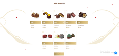 Online Shop/E-Commerce website, chocolate shop - Webseitengestaltung