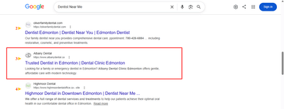 Albany Dental | Local SEO Success Story - Référencement naturel