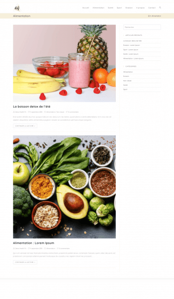 Création d'un blog pour Detox Health Fit - Stratégie de contenu