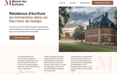 Création de site + SEO : Manoir des Écrivains - Création de site internet