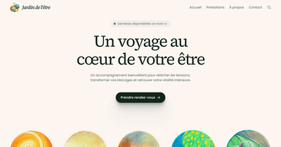 Jardin de l’être : un site internet au service du bien-être - Website Creation