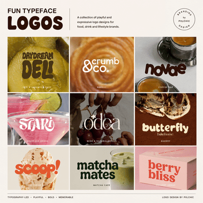 Assorted Typeface Logos - Branding y posicionamiento de marca