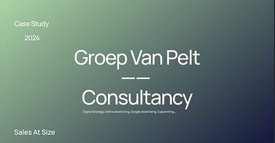 Groep Van Pelt - Consultancy - Digital Strategy
