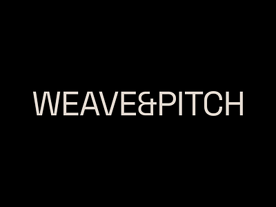 Weave & Pitch - Branding & Posizionamento