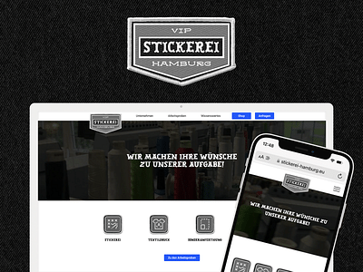 VIP Stickerei Hamburg - Website Creatie