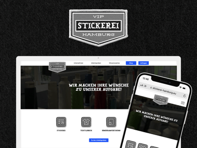 VIP Stickerei Hamburg - Webseitengestaltung
