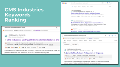 Elevating CMS Industries’ Global Search Visibility globally - Référencement naturel