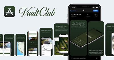 Vault Club - Private Social Networking Golf App - Applicazione Mobile