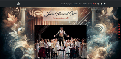 Développement du site web Jean Fernand Setti - Application web