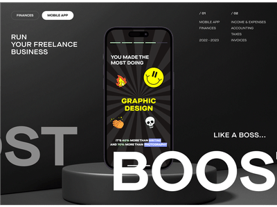 Boost - Finances Mobile App Design - App móvil