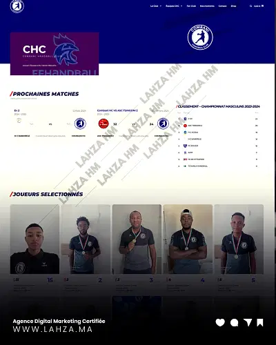CH Combani - Club de Handball à Mayotte - Website Creation