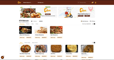 Wari Food - E-Commerce