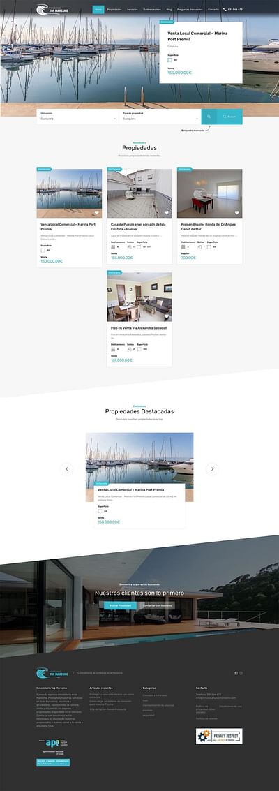 Imagen y Diseño Web para Inmobiliaria Top Maresme - Graphic Design