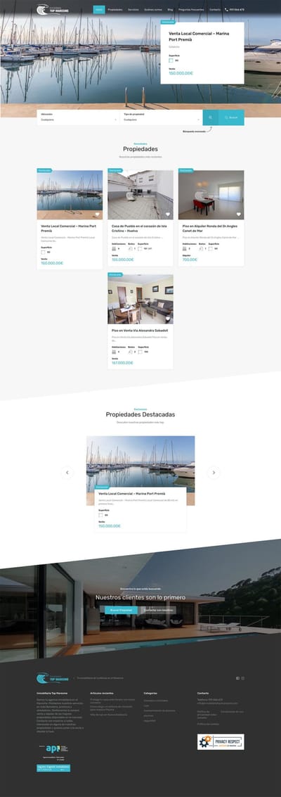 Imagen y Diseño Web para Inmobiliaria Top Maresme - Diseño Gráfico